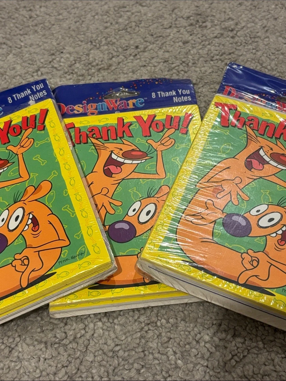 Vintage CatDog thank you note cards